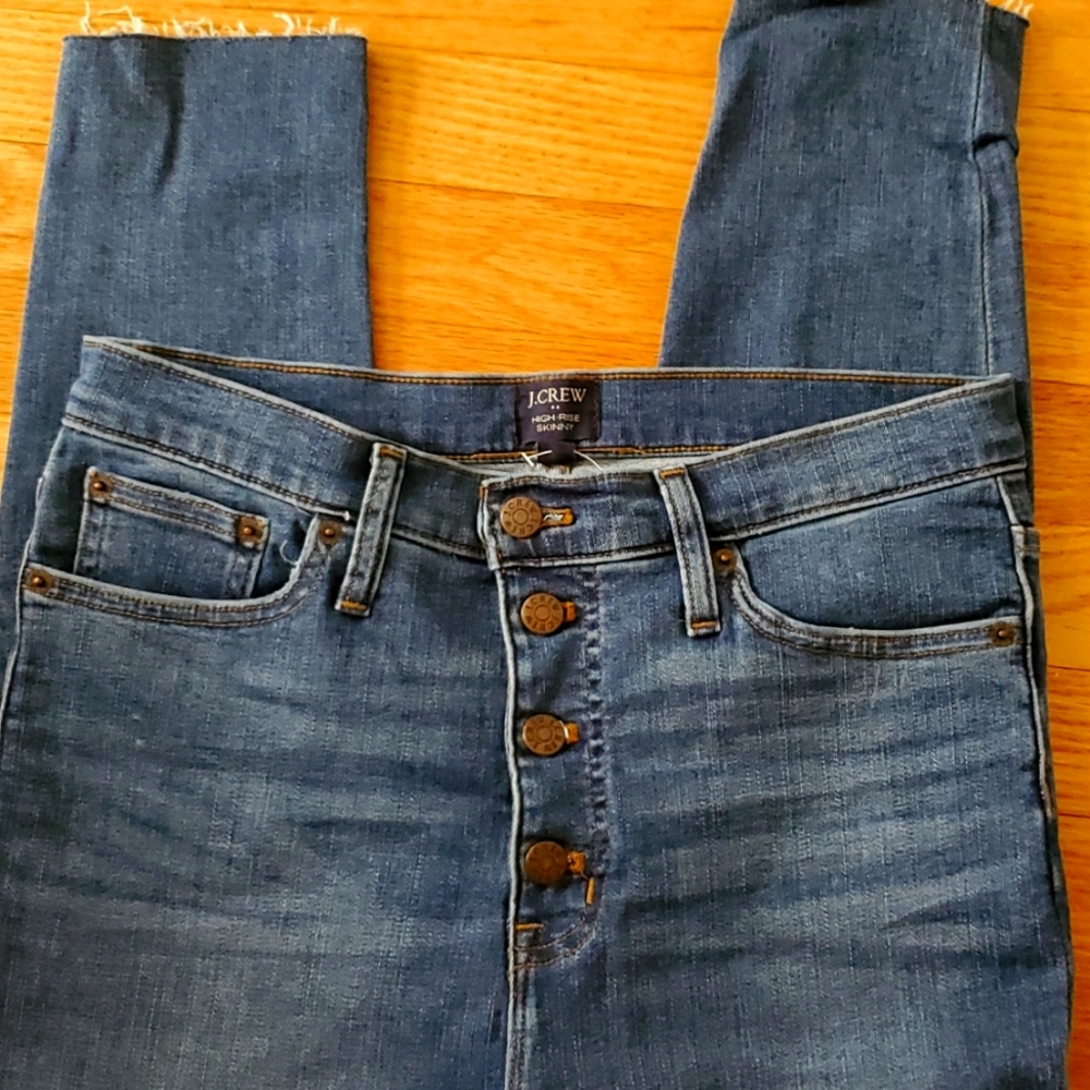 J.crew high-rise button-fly skinny jean